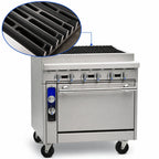 Thumbnail image #4 for Imperial (Middleby) Spec Series IHR-RB-XB 36-Inch Heavy-Duty Gas Charbroiler Range with Open Cabinet Base, Stainless Steel Front & Sides