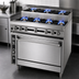 Thumbnail image #4 for Titan JTRHE-4-3-36C 36-Inch Heavy Duty Gas Range with 7 Open Burners and Convection Oven