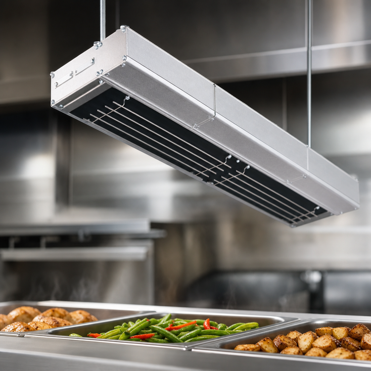 Product image #4 for Hatco Glo-Ray® High Watt Dual Infra-Black Unlighted Strip Heater, 60-Inch Wide, Aluminum