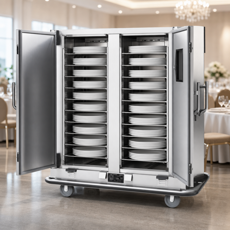 Product image #4 for Metro Double-Door Heated Banquet Holding Cabinet, 180-Plate Capacity, 120V, Stainless Steel