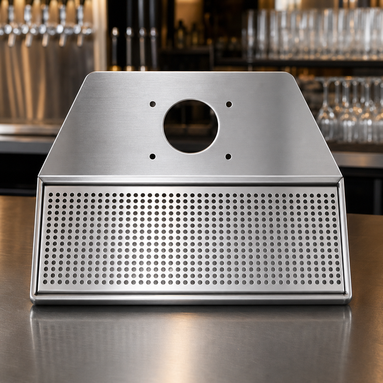 Product image #4 for Micro Matic Stainless Steel Surface-Mount Drip Tray Trough with Tower Plate, 21-1/2" x 16-1/4"