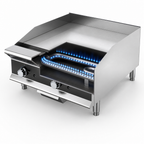 Thumbnail image #4 for Vollrath GGMDM-18 18-Inch Medium-Duty Countertop Flat-Top Gas Griddle, Manual Controls, 28,000 BTU, Natural Gas-Ready