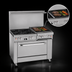 Thumbnail image #4 for Southbend Ultimate 36-Inch Gas Restaurant Range with 2 Open Burners, 24-Inch Charbroiler, Cabinet Base, and Hi Shelf