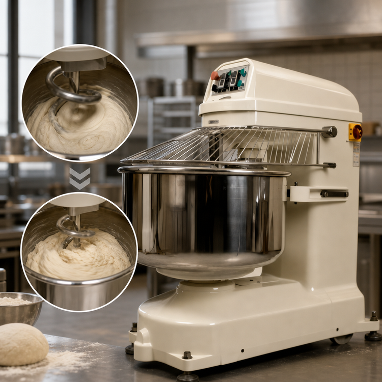 Product image #4 for BakeMax BMSM070 105-Qt Floor Model Spiral Dough Mixer