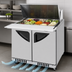 Thumbnail image #4 for Turbo Air Super Deluxe 36-1/4 Inch Two-Section Sandwich/Salad Mega Top Prep Table, 15-Pan, 8.8 Cu. Ft.