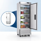 Thumbnail image #4 for Everest Refrigeration EBWR1 One-Section Reach-In Refrigerator, 23 Cu. Ft., Solid Door, Bottom-Mounted, Stainless Steel