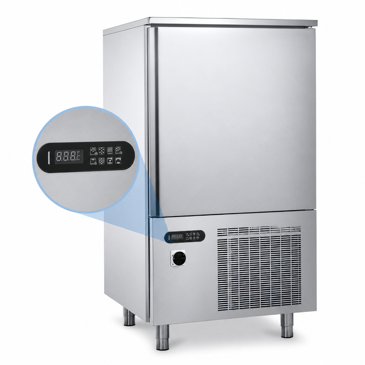 Product image #5 for Gemm Commercial Reach-In Single-Section Blast Chiller/Freezer, 10 Full-Size Pan Capacity, Self-Contained, 208-230V
