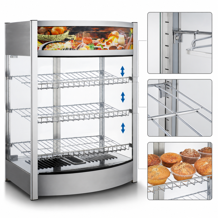 Product image #4 for BakeMax Titan Series 25.5-Inch Full-Service Heated Countertop Display Case