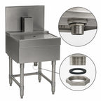Thumbnail image #4 for Eagle Group Spec-Bar BD24-24 24-Inch x 24-Inch Underbar Beer Drainer with Removable Stainless Steel Insert