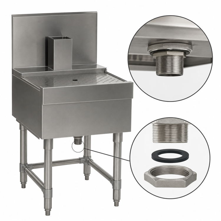 Product image #4 for Eagle Group Spec-Bar 24-Inch x 24-Inch Underbar Beer Drainer with Removable Stainless Steel Insert