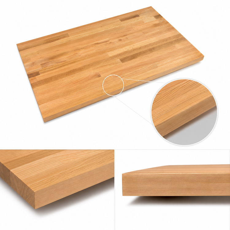 Product image #4 for John Boos Appalachian Red Oak Blended Edge Grain Island Countertop, 132 x 27 x 1-1/2 Inch, Penetrating Oil Finish