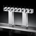 Thumbnail image #4 for Perlick 4006-10BPC2 Extra High Countertop Bridge Tee Draft Beer Tower, 10 Faucets, Polished Chrome, Glycol-Cooled