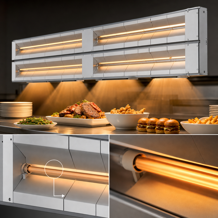 Product image #4 for Hatco Glo-Ray 132-Inch Dual Aluminum Infrared Strip Heater