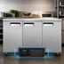 Thumbnail image #5 for Juneau Three-Section Reach-In Undercounter Freezer, 72-Inch Wide, 11 Cu. Ft., Stainless Steel, Self-Contained Bottom-Mount