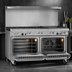 Thumbnail image #4 for 60-Inch Commercial Gas Restaurant Range with 5 Open Burners, 24-Inch Griddle, Standard Oven, and Convection Oven