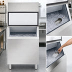 Thumbnail image #4 for Maxx Ice 30-Inch Modular Full Dice Ice Machine with 580 lb Storage Bin, Air-Cooled, Stainless Steel