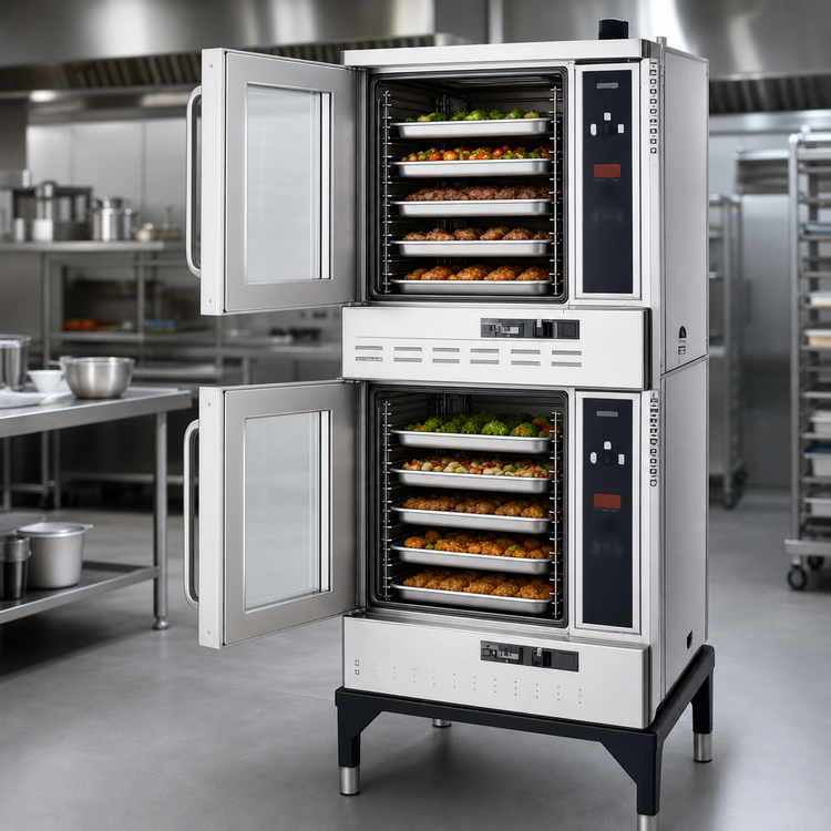 Product image #4 for Blodgett Premium Series DFG-50 DBL Half-Size Double-Deck Dual Flow Gas Convection Oven