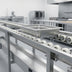 Thumbnail image #3 for Dinex DXIESSW18 18-Foot Stainless Steel Tray Make-Up Conveyor with 2-Inch Nylon Skate Wheels