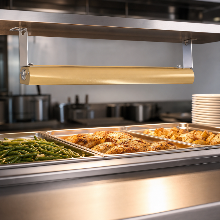 Product image #4 for Vollrath 18-Inch Low Profile Unlighted Strip Heat Lamp with Brass Powder Coat Finish