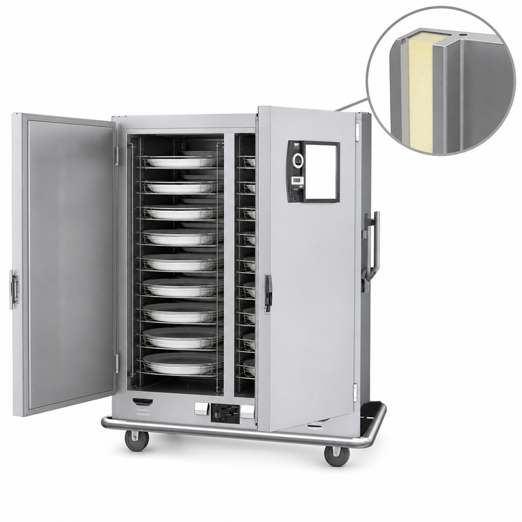 Product image #4 for Metro MBQ-180D-QH Two-Door Heated Banquet Cabinet, 180 Covered Plate Capacity, Quad-Heat Dual Fuel, Stainless Steel