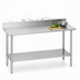Thumbnail image #4 for Duke Deluxe Stainless Steel Work Table with 5-Inch Riser and Stainless Undershelf, 108 x 36 Inches
