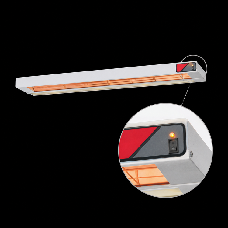 Product image #4 for Nemco 6150-60-SL-208 Single Infrared Strip Heater with Indicator Light — 60 Inches x 9 Inches x 2.75 Inches, 208V, 1.56 kW