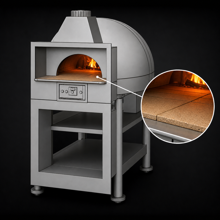 Product image #4 for Marra Forni Enclosed Facade 43.3-Inch Wood-Fired Brick Pizza Oven with Stand