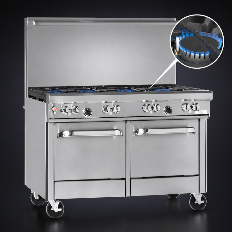 Product image #4 for Southbend Ultimate 48-Inch Gas Restaurant Range with 7 Burners, Standard Oven, and Cabinet Base
