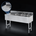 Thumbnail image #4 for 48-Inch Three-Compartment Stainless Steel Underbar Sink with Left Drainboard and 3-Inch Backsplash