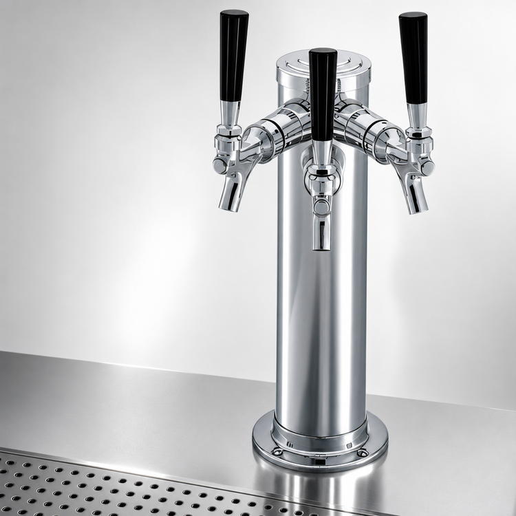 Product image #4 for Perlick 3-Faucet Chrome Draft Arm Style Beer Dispensing Kit