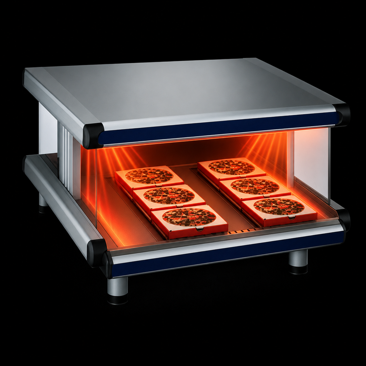 Product image #4 for Hatco Glo-Ray Designer Slant Countertop Merchandising Display Warmer, Single Shelf, 30.25 Inch