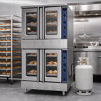 Thumbnail image #5 for Koolmore KM-DCCO54-LP 38-Inch Full-Size Double-Deck Propane Commercial Convection Oven, 3-Pan Capacity per Compartment