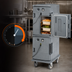 Thumbnail image #5 for Cambro Ultra Camcart Heated 2-Compartment Front-Loading Food Pan Carrier, Granite Gray, 110V