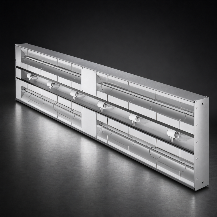 Product image #4 for Hatco Glo-Ray 72-Inch Aluminum Unlighted Dual Infrared Strip Heater, 4.15 kW