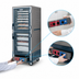 Thumbnail image #4 for Metro C5 3 Series Full-Height Mobile Heated Holding and Proofing Cabinet with Dutch Clear Polycarbonate Doors, Gray