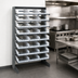Thumbnail image #4 for Quantum Sloped Single-Sided Pick Rack with 8 Shelves and 24 Clear Bins