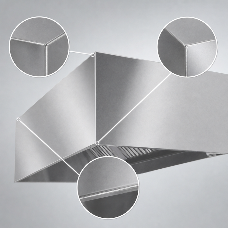 Product image #4 for Eagle Group SpecAir HEB96-84 84" Non-Compensating Wall Type Exhaust-Only Hood