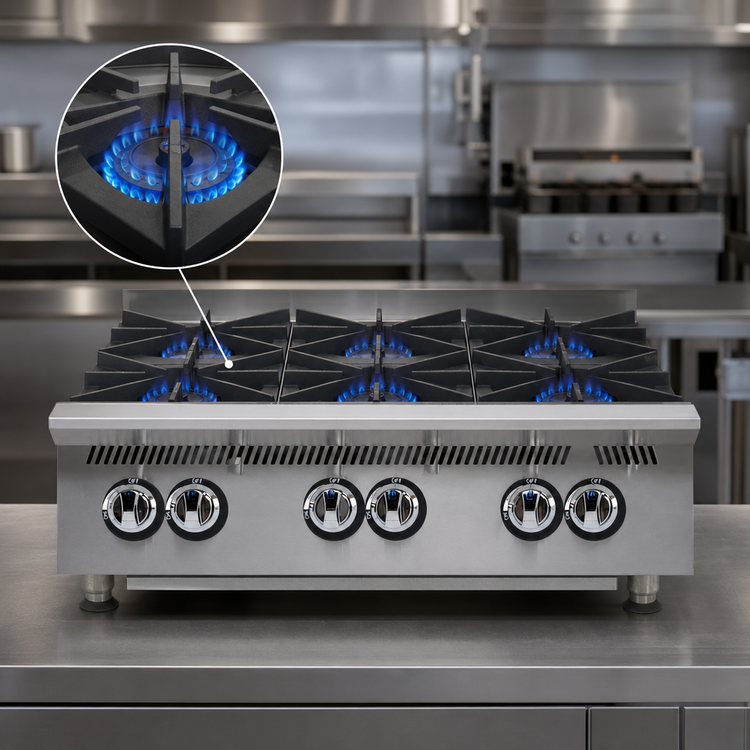 Product image #5 for Ultra-Max 48-Inch Countertop Gas Hot Plate with 8 Burners