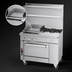 Thumbnail image #4 for Southbend Platinum 32-Inch Gas Heavy Duty Range with 2 Open Burners, 16-Inch Griddle and Cabinet Base