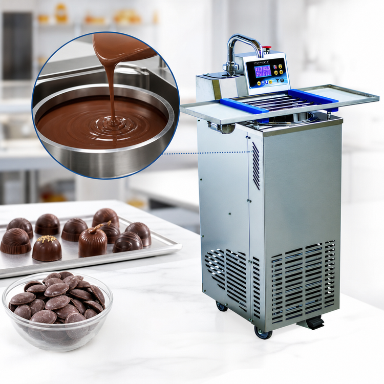 Product image #4 for Pomati T8 Freestanding Chocolate Tempering Machine with Heated Vibrating Table