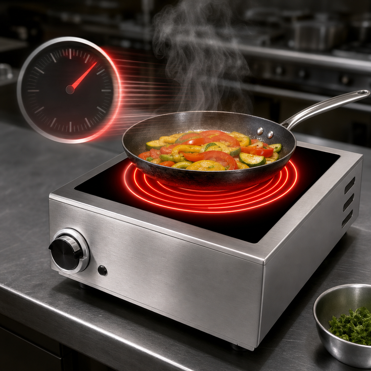 Product image #4 for Wells HC-125 Countertop Electric Ceramic Glass Hotplate, 14-3/4" W, 1 Burner