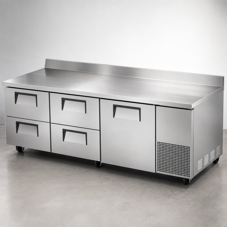 Product image #4 for True Deep Three-Section Worktop Refrigerator with 1 Door and 4 Drawers