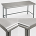 Thumbnail image #4 for Spec-Master 108-Inch x 36-Inch 14-Gauge 304 Stainless Steel Flat Top Work Table with Galvanized Tubular Base