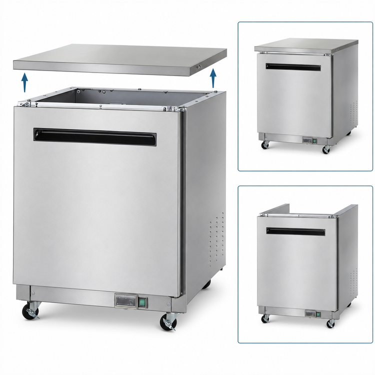 Product image #4 for Arctic Air 27-Inch 1-Section Undercounter Worktop Freezer with Solid Right-Hinged Door