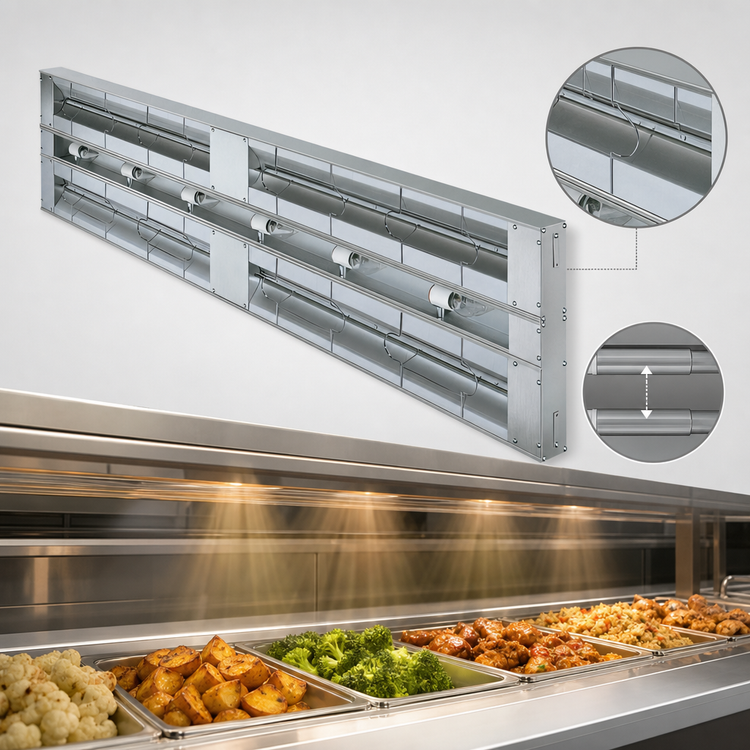 Product image #4 for Hatco Glo-Ray 48-Inch Double Lighted Infrared Strip Heater