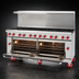 Thumbnail image #4 for American Range 72-Inch Gas Restaurant Range with Griddle and Two Convection Ovens