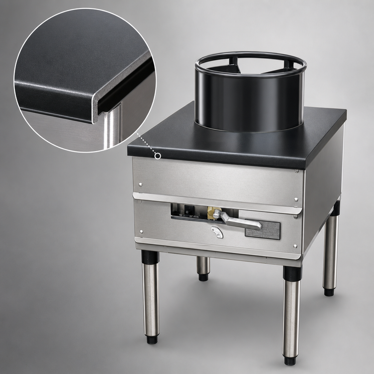 Product image #4 for Mandarin 18-Inch Single-Burner Propane Gas Wok Range with Stainless Steel Body, 13-Inch Ring, and 92,000 BTU