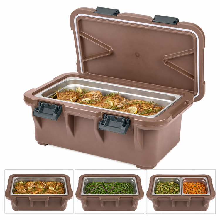 Product image #4 for Cambro UPCS160 S-Series Top-Loading Insulated GN Food Pan Carrier, Coffee Beige