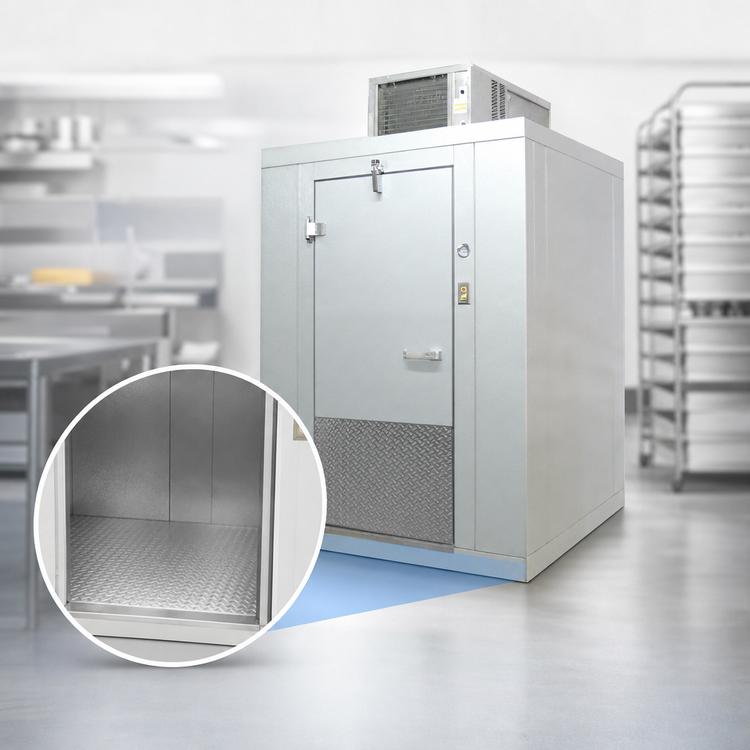 Product image #4 for Arctic Industries Blue Line 8' x 12' Indoor Walk-In Cooler with Floor, Self-Contained Refrigeration