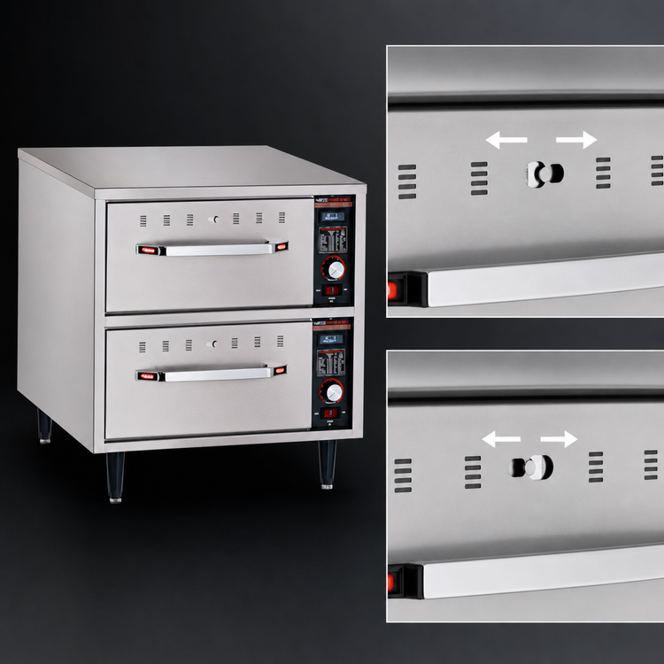 Product image #4 for Hatco HDW-2N Freestanding Narrow Two-Drawer Warming Drawer